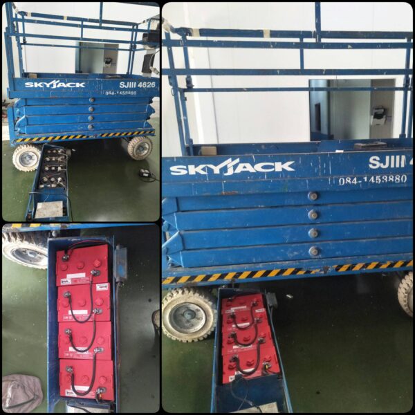 แบตเตอรี่รถกระเช้าไฟฟ้าแบบขากรรไกร scissor lift,xlift