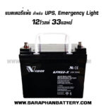 แบตเตอรี่สำรองไฟUPS เครื่องสำรองไฟ Vision 12V33Ah