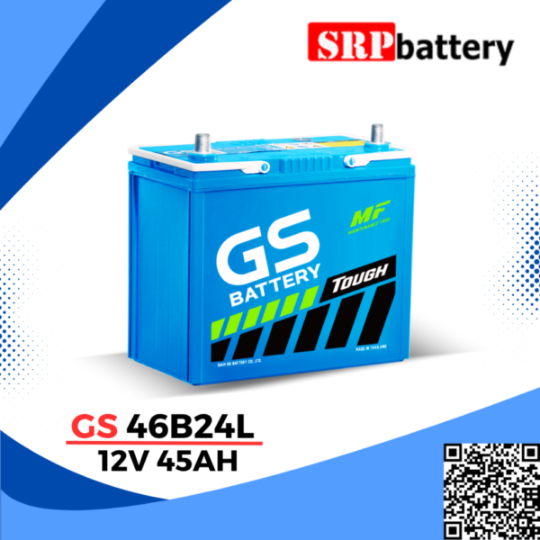 แบตเตอรี่รถยนต์ GS 46B24L 12V45AH