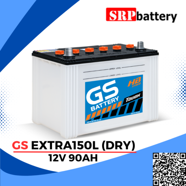 แบตเตอรี่รถยนต์ GS Extra150L(Dry) 12V90AH