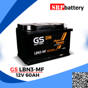 แบตเตอรี่รถยนต์ GS LBN3-MF 12V60AH