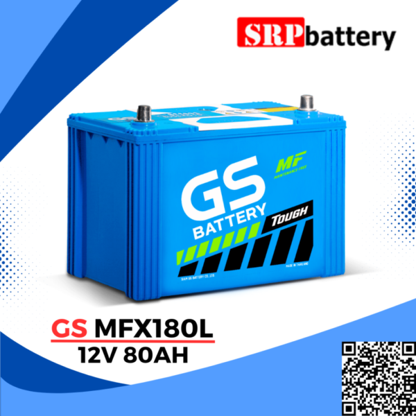 แบตเตอรี่รถยนต์ GS MFX180L 12V80AH