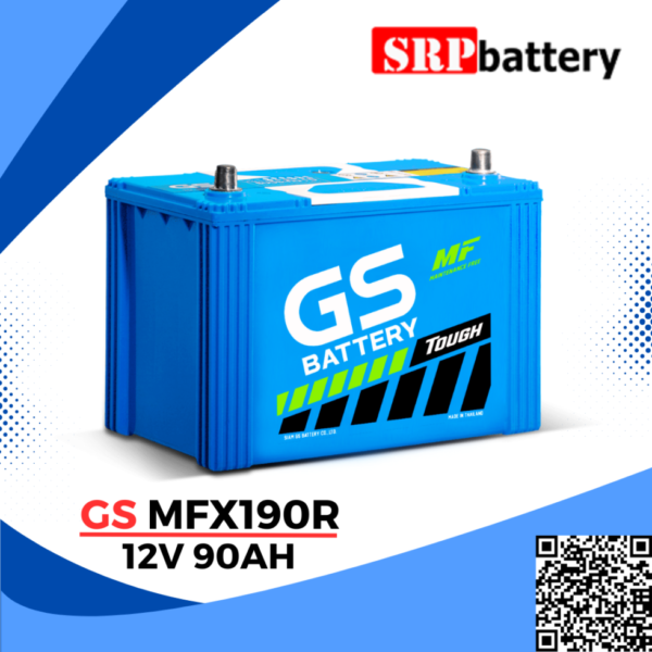 แบตเตอรี่รถยนต์ GS MFX190R 12V90AH