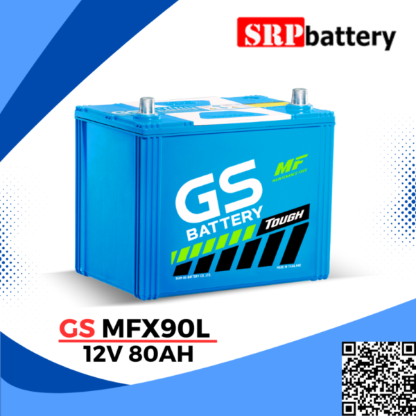 แบตเตอรี่รถยนต์ GS MFX90L 12V80AH