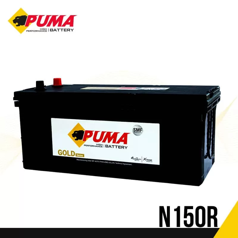 แบตเตอรี่ PUMA N150 ( 12V150Ah ) updated on 2026 แบตเตอรี่แห้ง PUMA N150 12V 150Ah CCA 950 ขั้วขวา