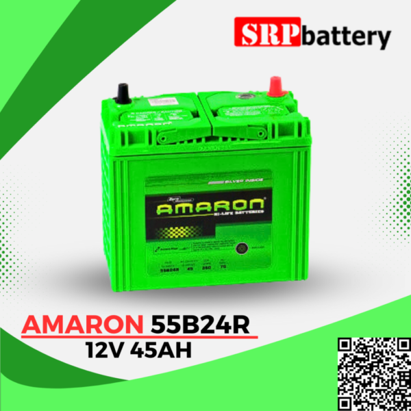 แบตเตอรี่ อมารอน Amaron 55B24R (45แอมป์)