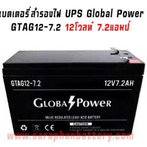 แบตเตอรี่UPS เครื่องสำรองไฟ Global Power 12V 7.2Ah