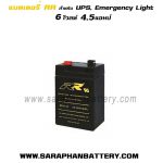 แบตเตอรี่สำรองไฟUPS เครื่องสำรองไฟ RR 6V 4.5Ah แบตเตอรี่UPS สำรองไฟ 6V4.5ah RR