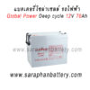 แบตเตอรี่โซล่าเซลล์ 70แอมป์ GLOBAL POWER GTAD12-70 12V 70AH