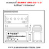 ขนาดแบตเตอรี่12โวลท์120แอมป์ sunny