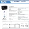 แบตเตอรี่สำรองไฟUPS SPA SL12 15 E (12V 15AH)