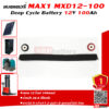 แบตเตอรี่ MAX1 MXD12-100 (12V 100Ah@10hr)ด้านบน