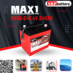 แบตเตอรี่ MAX1 MXD6 240 6V 240AH (Motive Deep Cycle-T105) - แบตแห้ง T105/T125 แบตเตอรี่ MAX1 MXD6 240 6V 240AH (Motive Deep Cycle-T105) - แบตแห้ง T105/T125