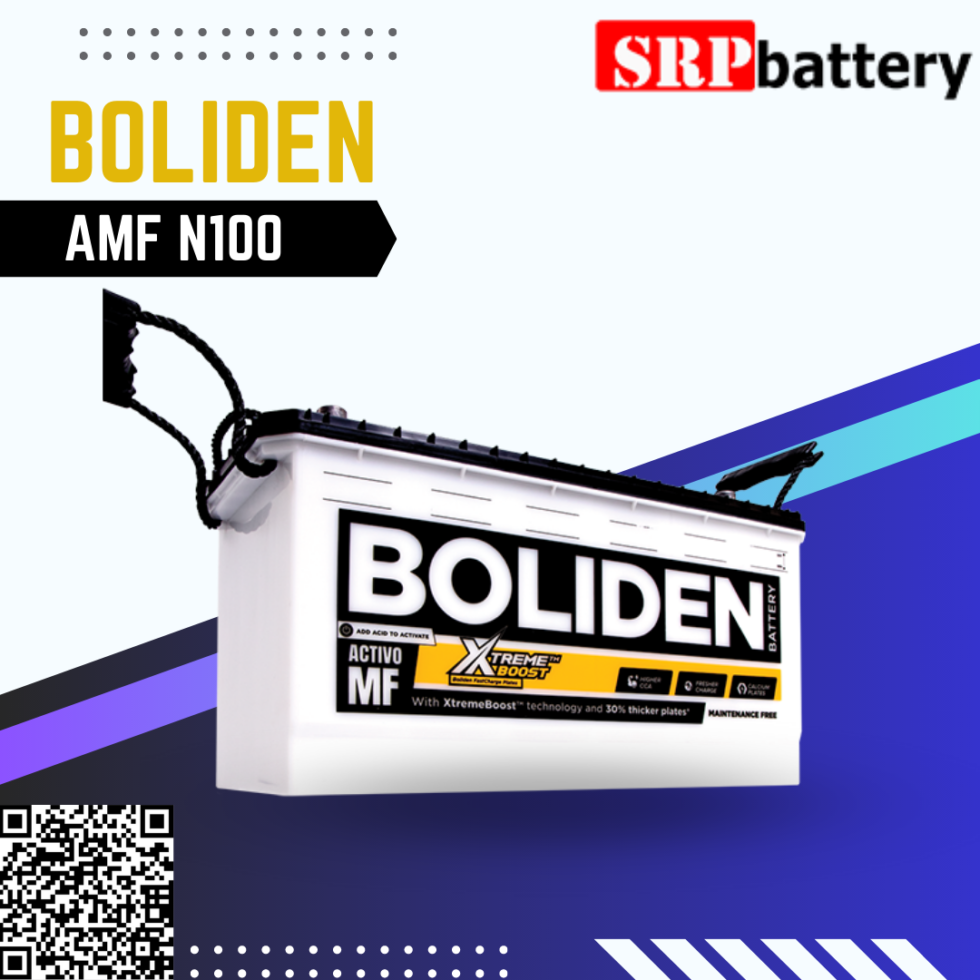 แบตเตอรี่ BOLIDEN AMF N100 (12โวลท์ 105แอมป์) แบตเตอรี่ BOLIDEN AMF N100
