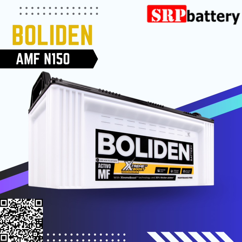 แบตเตอรี่ BOLIDEN AMF N150 (12โวลท์ 150แอมป์) แบตเตอรี่ BOLIDEN AMF N150
