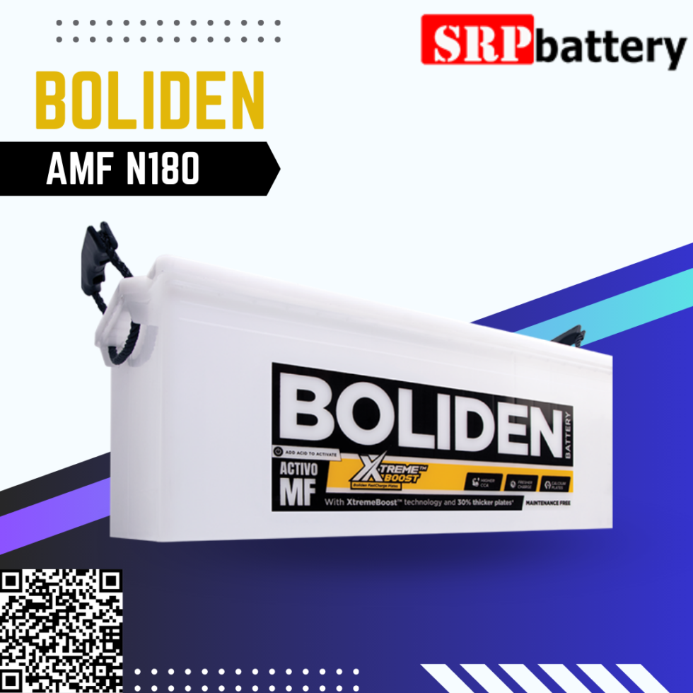 แบตเตอรี่ BOLIDEN AMF N180 (12โวลท์ 170แอมป์) แบตเตอรี่ BOLIDEN AMF N180