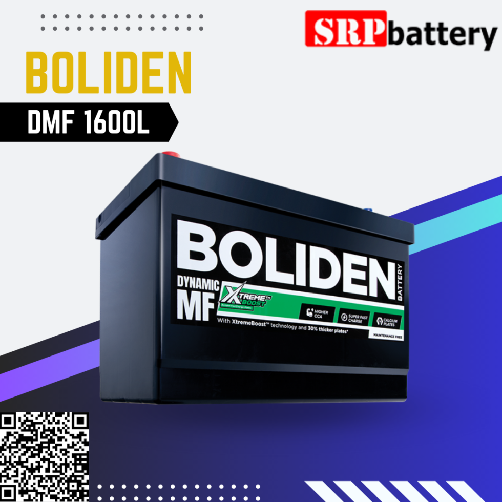 แบตเตอรี่ BOLIDEN DMF 1600L (12โวลท์ 95แอมป์) แบตเตอรี่ BOLIDEN DMF 1600L