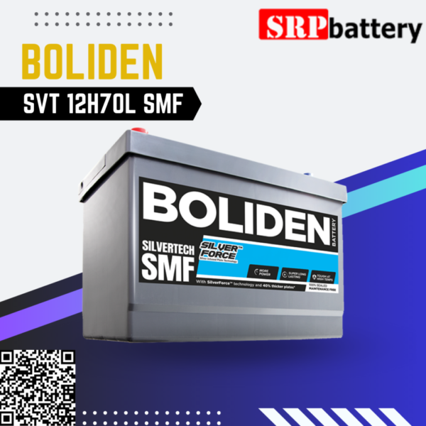 แบตเตอรี่ BOLIDEN SVT 12H70L SMF