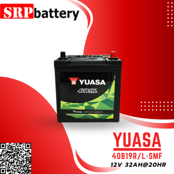 แบตเตอรี่รถยนต์ YUASA 40B19R/L-SMF