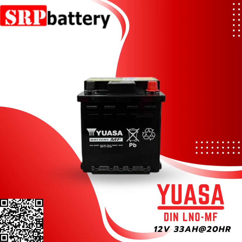 แบตเตอรี่รถยนต์ YUASA DIN LN0-MF (12โวลท์ 33แอมป์) แบตเตอรี่รถยนต์ YUASA DIN LN0-MF