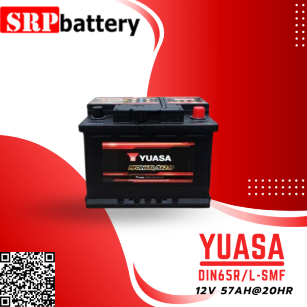 แบตเตอรี่รถยนต์ YUASA DIN65R/L-SMF