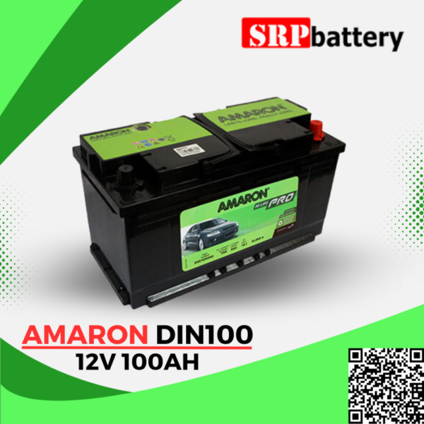 แบตเตอรี่ อมารอน Amaron DIN100 12V 100Ah (100แอมป์)