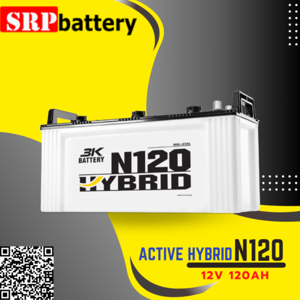 แบตเตอรี่รถยนต์ 3K Active Hybrid N120