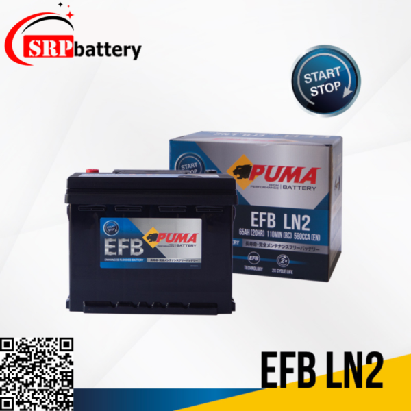 แบตเตอรี่รถยนต์ EFB LN2 (12โวลท์ 65แอมป์)