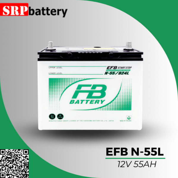 แบตเตอรี่รถยนต์ FB EFB N-55L