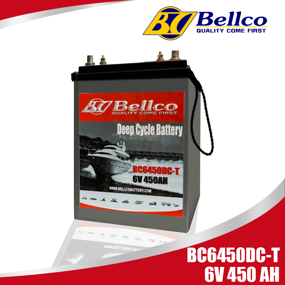 แบตเตอรี่ Bellco BC6450DC-T 6V 450AH (6โวลท์ 450แอมป์) BC6450DC-T 6V 450AH