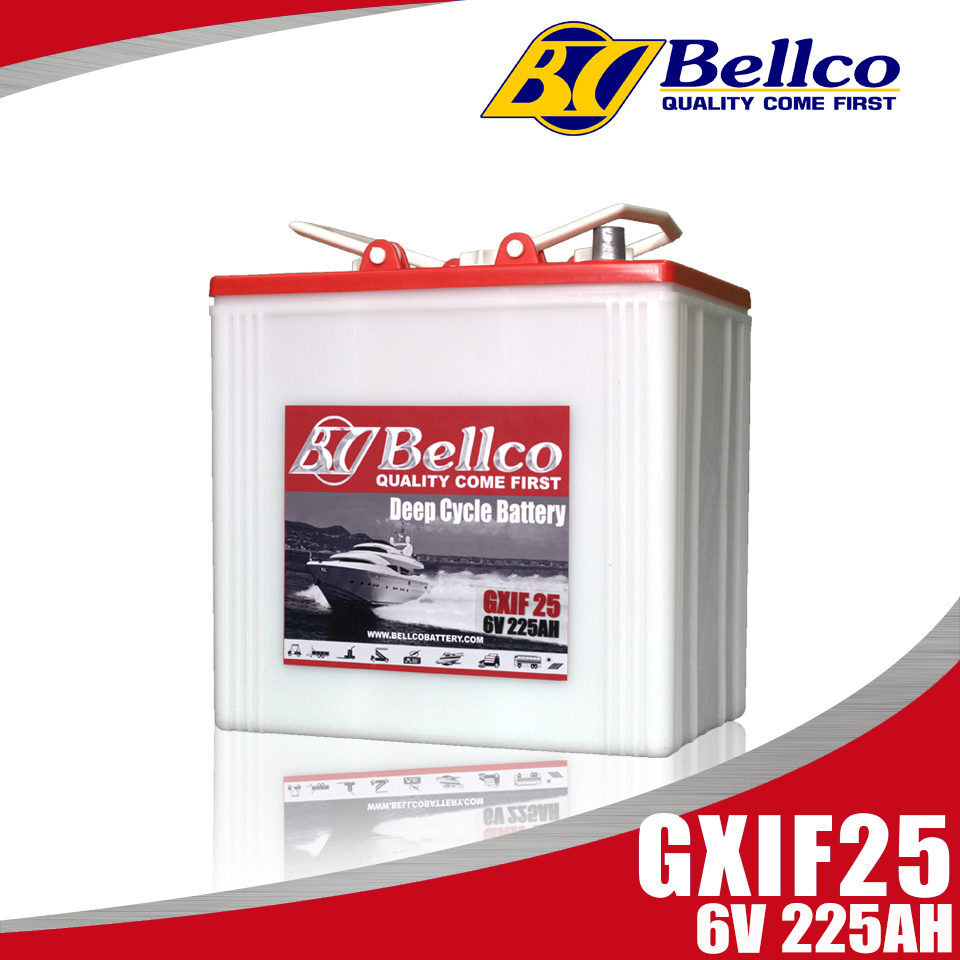 แบตเตอรี่ Bellco GXIF25 6V 225AH (6โวลท์ 225แอมป์) Bellco GXIF25