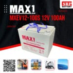แบตเตอรี่ MAX1 MXEV12-100S 12V 100AH (Motive Deep Cycle) MAX1 MXEV12-100S 12V 100AH (Motive Deep Cycle)