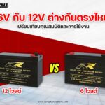 แบตเตอรี่ RR 6V กับ 12V ต่างกันตรงไหน: เปรียบเทียบคุณสมบัติและการใช้งาน