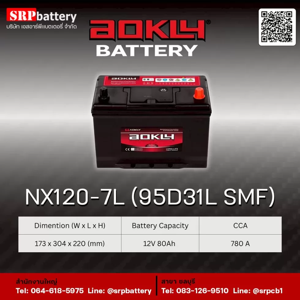 แบตเตอรี่ Aokly NX120-7L