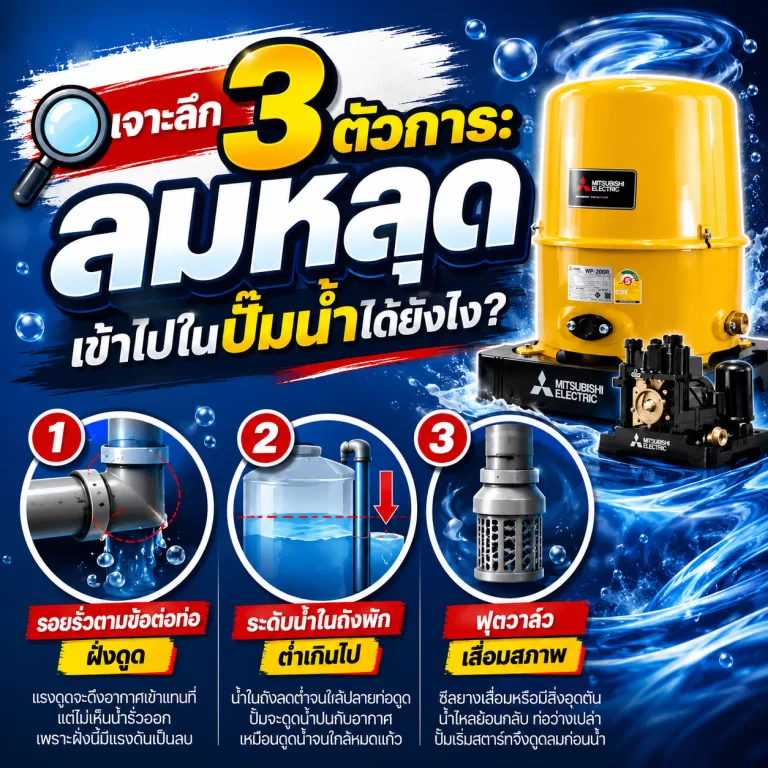 ทำไมน้ำประปามีลมปน? เจาะลึกสาเหตุปั๊มน้ำดูดอากาศ พร้อมวิธีไล่ลมแบบมือโปร updated on 2026 ทำไมน้ำประปามีลมปน? เจาะลึกสาเหตุปั๊มน้ำดูดอากาศ พร้อมวิธีไล่ลมแบบมือโปร