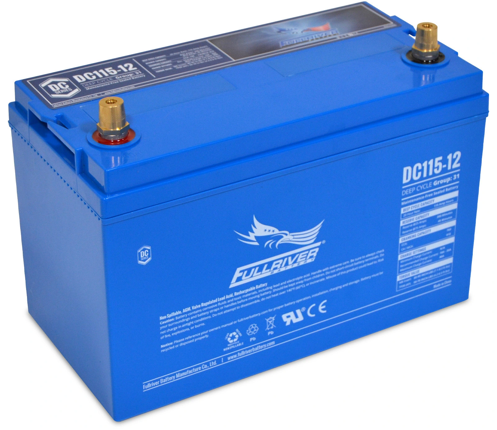 แบตเตอรี่ Fullriver DC115-12 (12V 115Ah) updated on 2026 แบตเตอรี่ Fullriver DC115-12 12V 115Ah