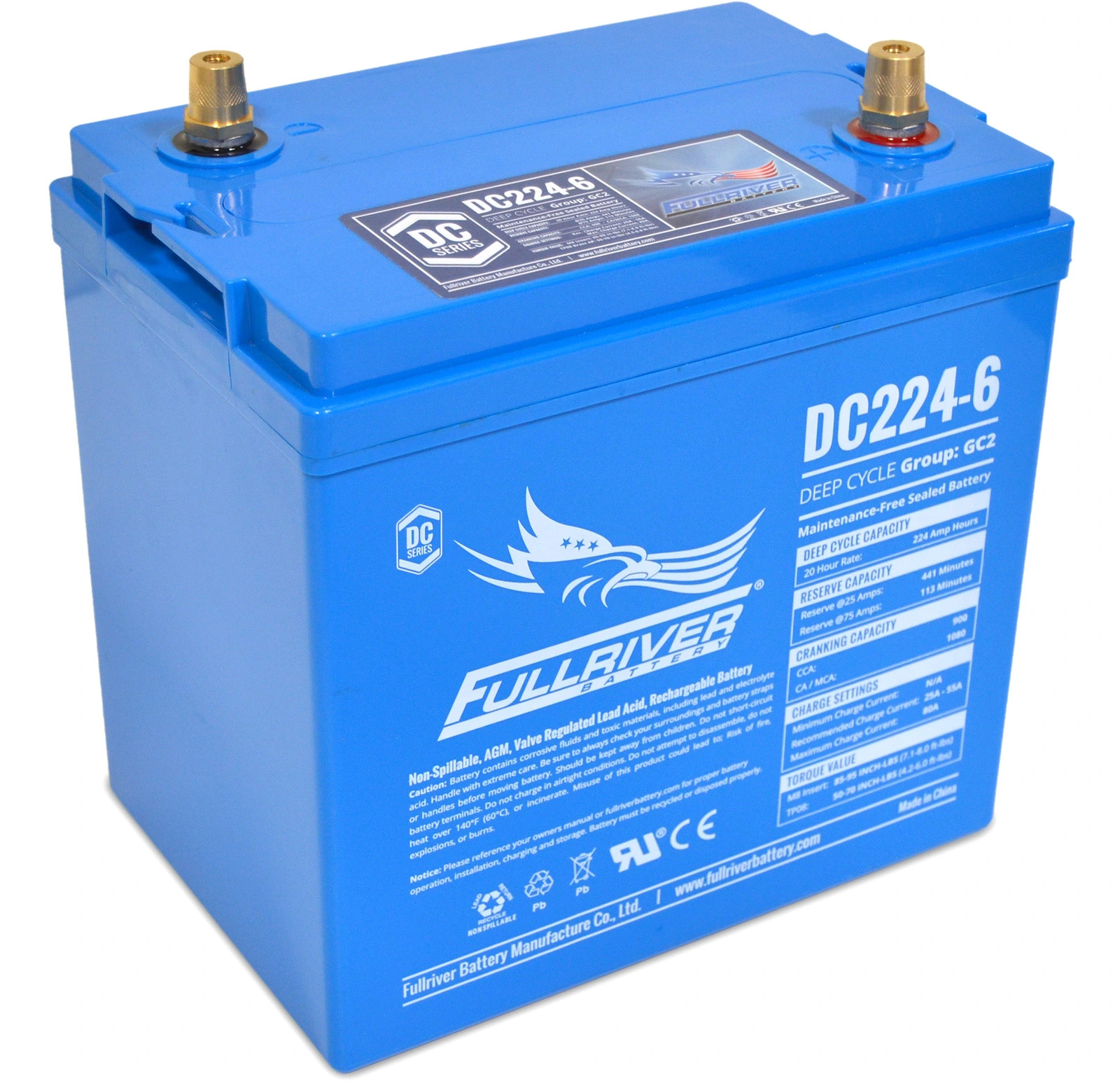แบตเตอรี่ Fullriver DC224-6 ( 6V 224AH ) updated on 2026 แบตเตอรี่ Fullriver DC224-6 6V 224Ah