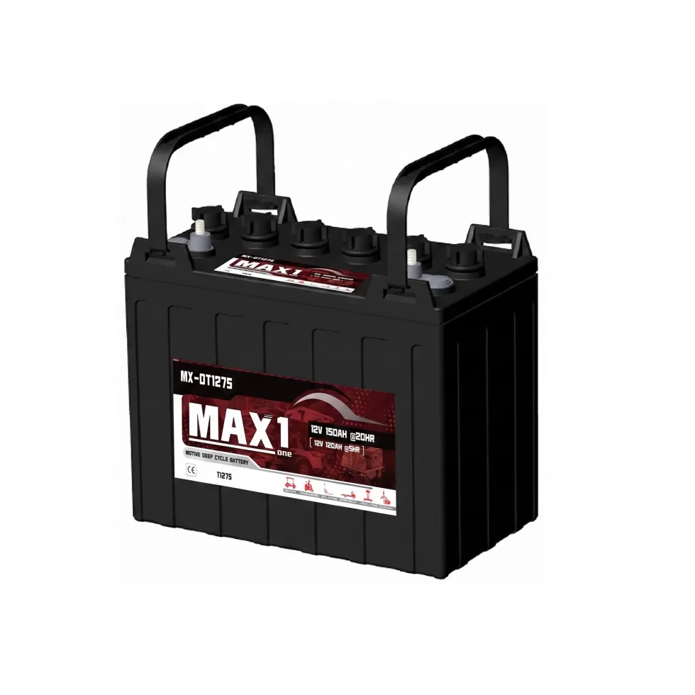 แบตเตอรี่ MAX1 MX-DT1275 (12V150Ah) Deep Cycle ชนิดน้ำ updated on 2026 แบตเตอรี่ MAX1 MX-DT1275 DT1275 12V 150Ah