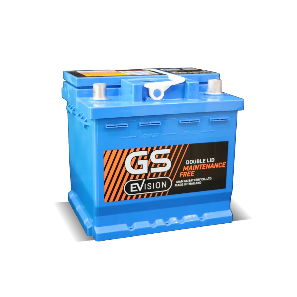 แบตเตอรี่รถยนต์ GS EVS-LN155 (DIN55) 12V55Ah updated on 2026 แบตเตอรี่รถยนต์ไฟฟ้า GS EVS-LN155 12V 55Ah DIN55 ขั้วจม