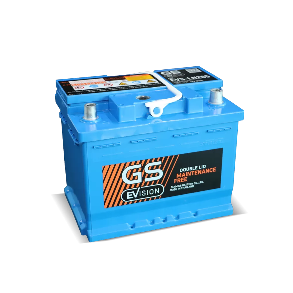 แบตเตอรี่รถยนต์ GS EVS-LN265 (DIN65) 12V65Ah updated on 2026 แบตเตอรี่รถยนต์ไฟฟ้า GS EVS-LN265 12V 65Ah DIN65 ขั้วจม EFB